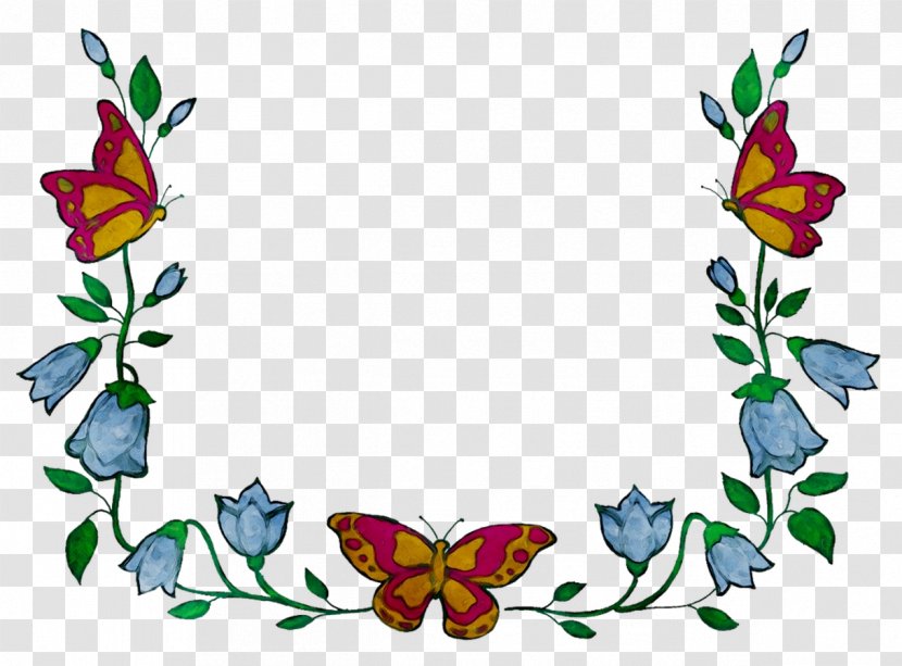 Borders And Frames Clip Art Image Picture - Butterfly Frame Transparent PNG