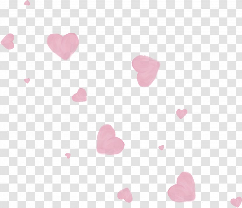 Textile Heart Petal Pattern - Pink Transparent PNG