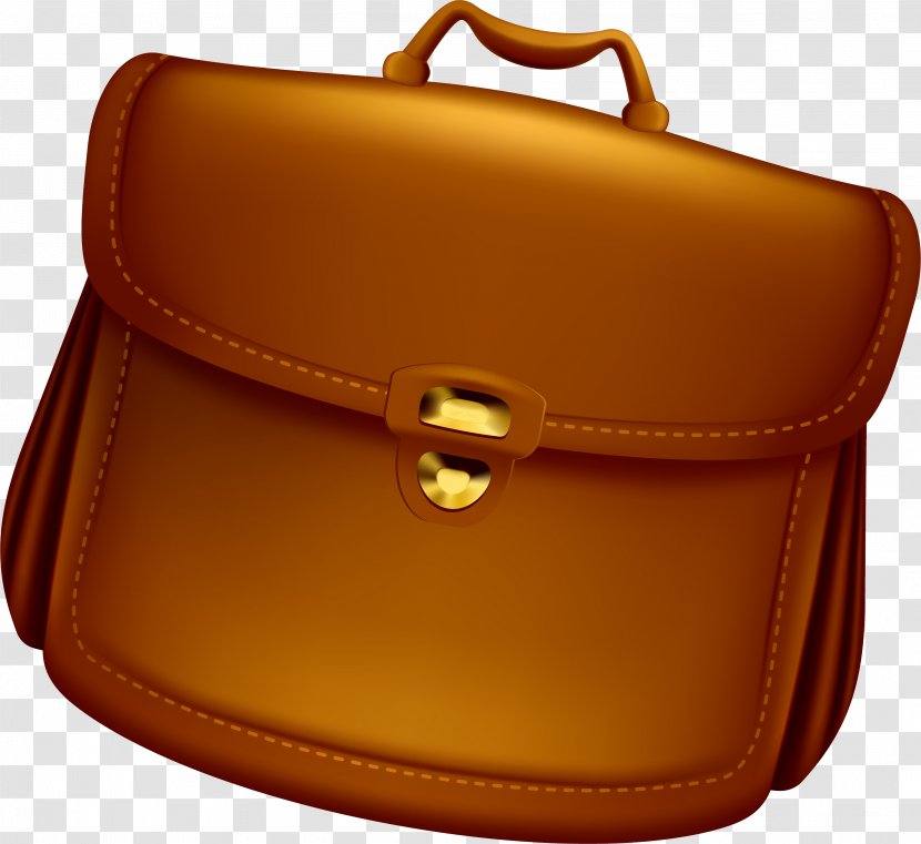 Briefcase Satchel Bag Leather Clip Art Transparent PNG