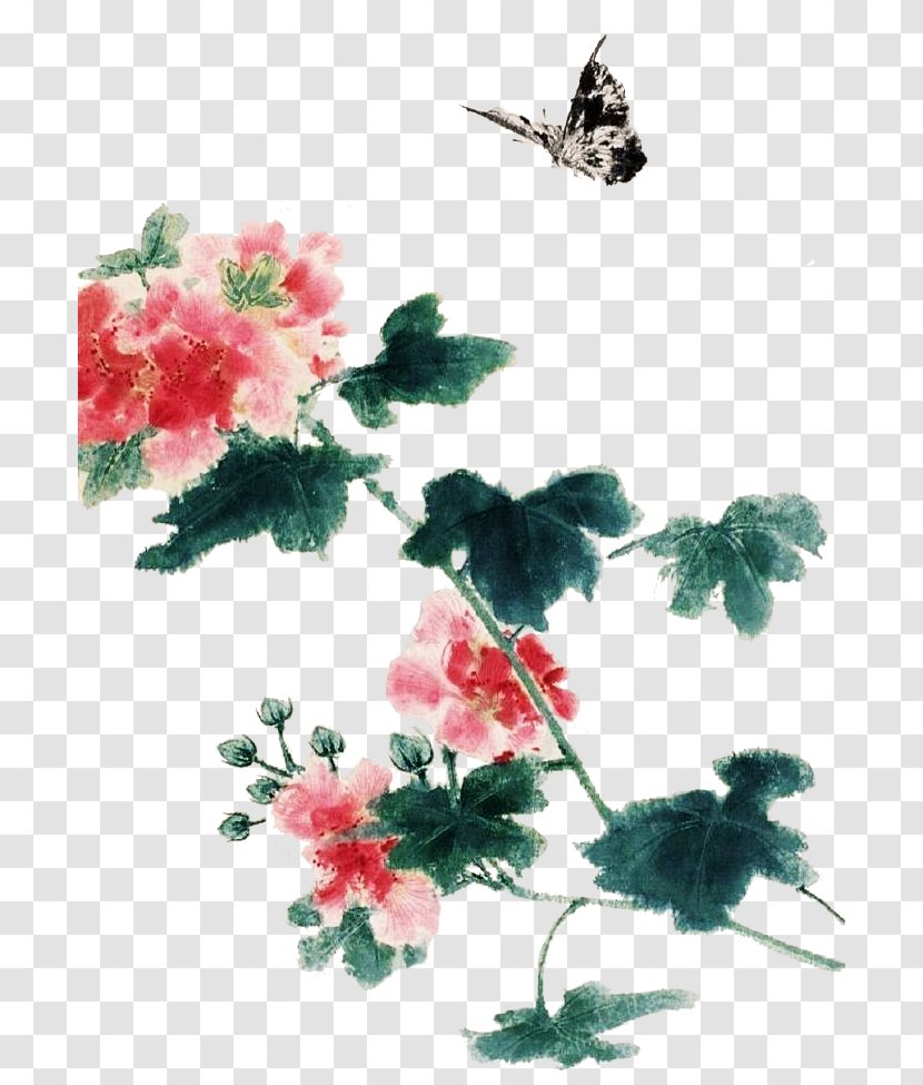 Song Dynasty Bird-and-flower Painting Chinese Artist - Flowering Plant - Ink Peony Transparent PNG