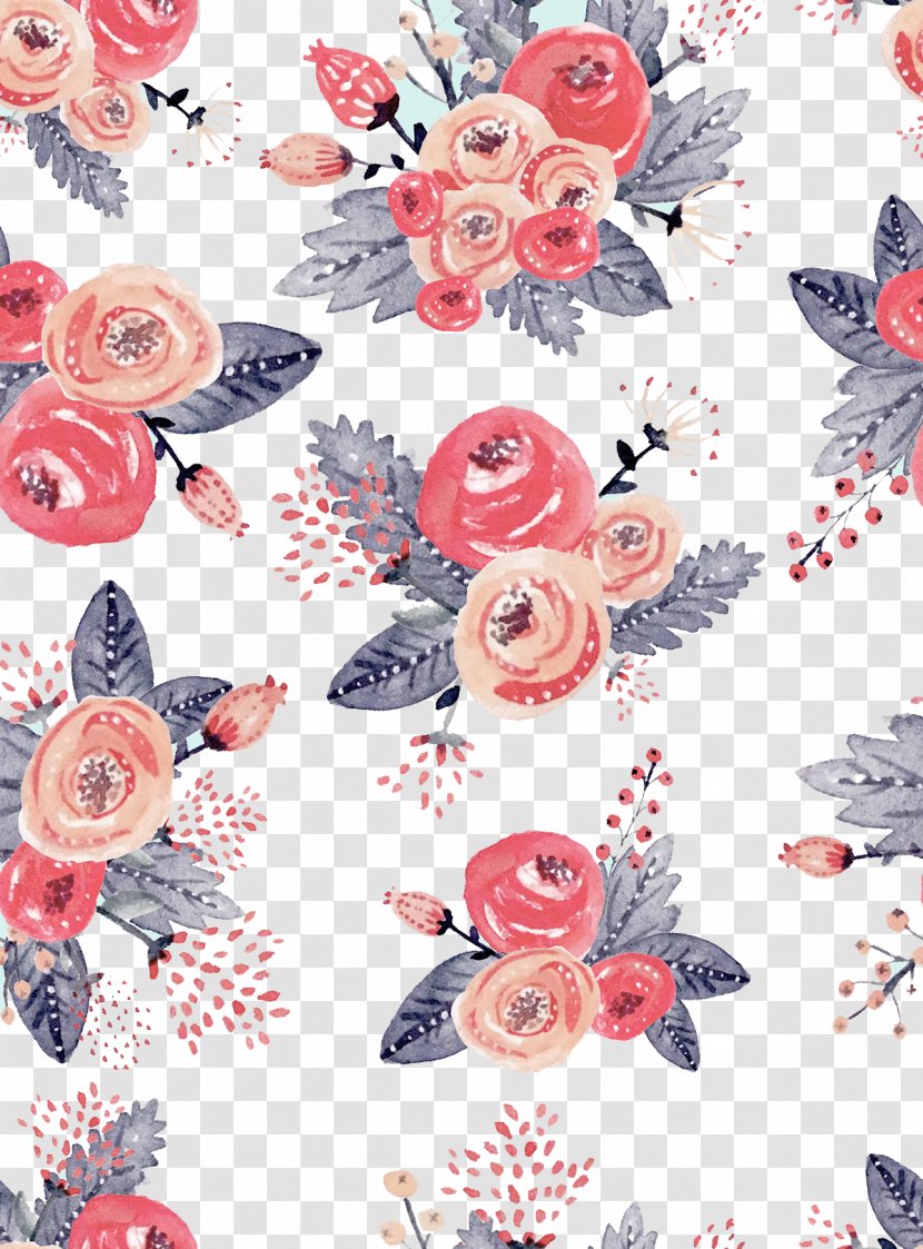 Watercolour Flowers Watercolor Painting Illustration - Color - Hand-painted Background Transparent PNG