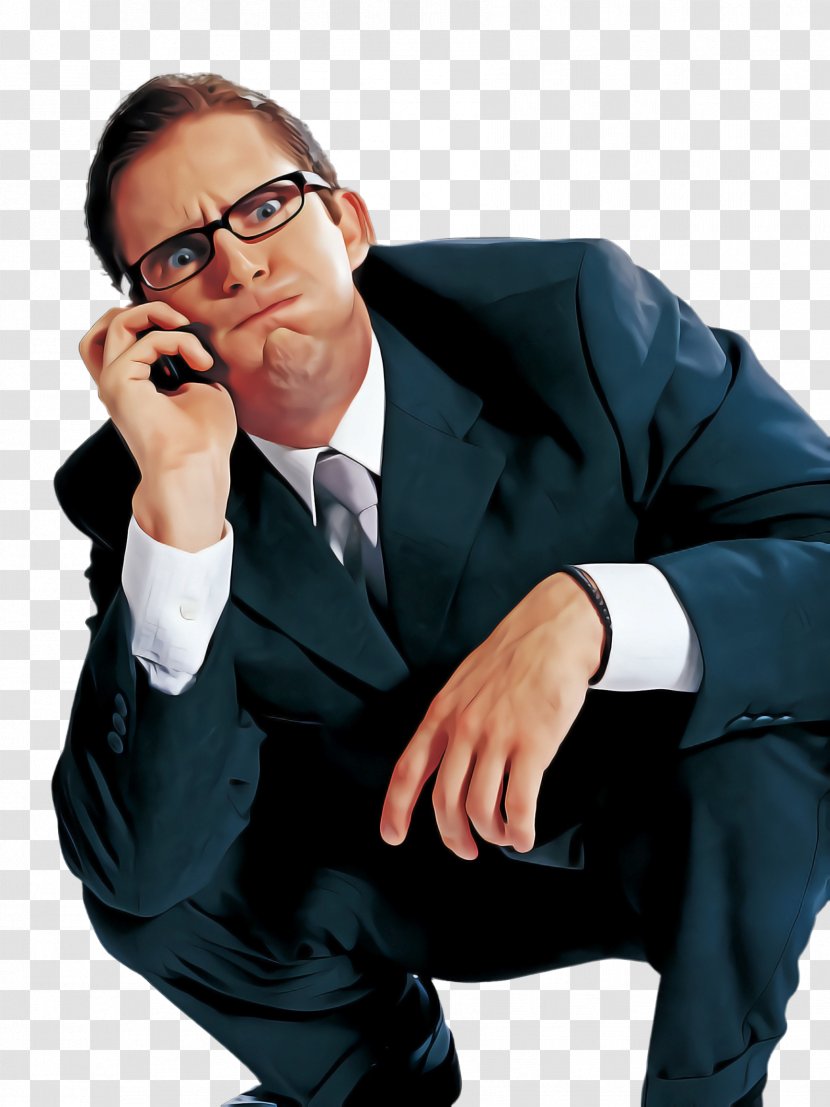 Suit Gentleman Businessperson Sitting Formal Wear - Whitecollar Worker - Tie Tuxedo Transparent PNG
