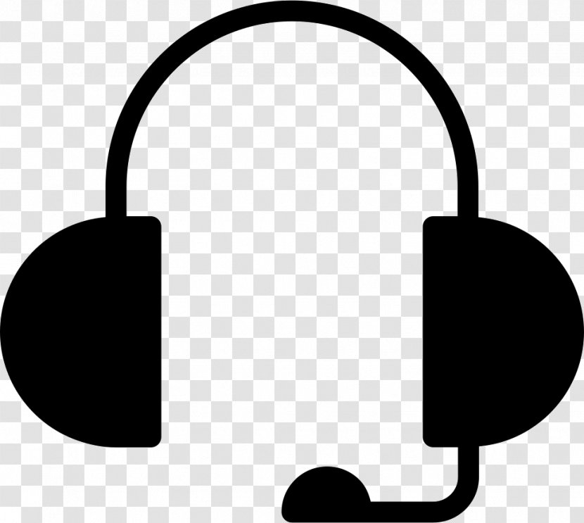 Black And White Clip Art - Headset - Headphones Transparent PNG