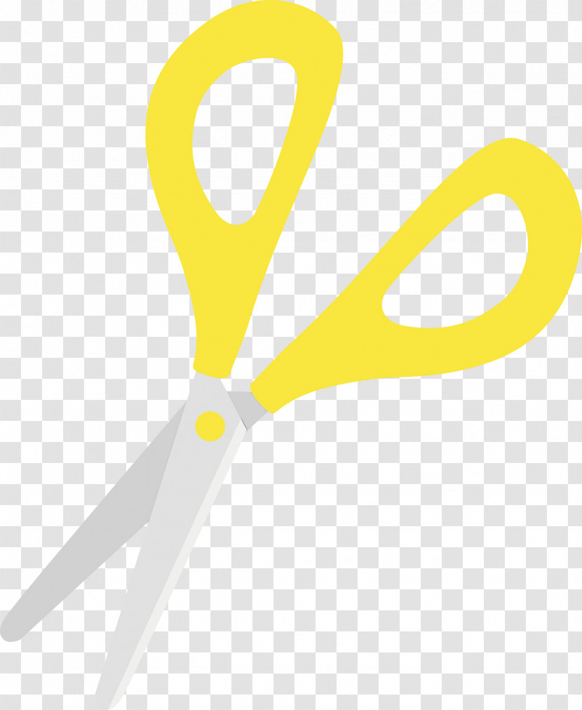 Scissors Yellow Logo Office Instrument Transparent PNG