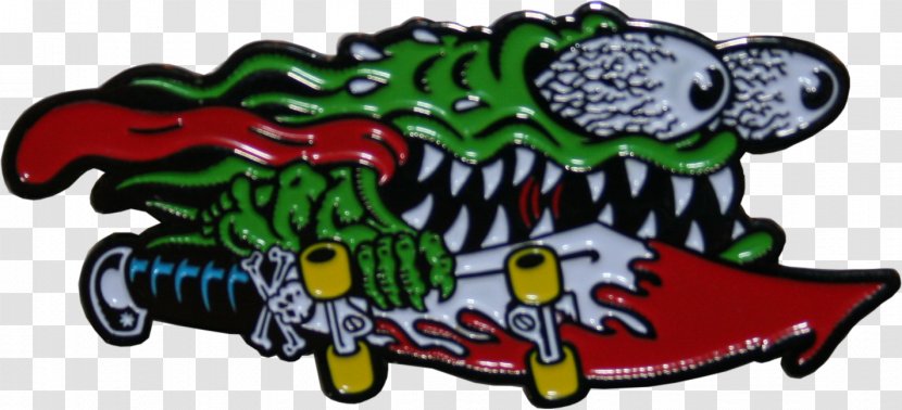 Santa Cruz Rat Slasher Lapel Pin Mail Order - Skateboard - Snake Skeleton Transparent PNG