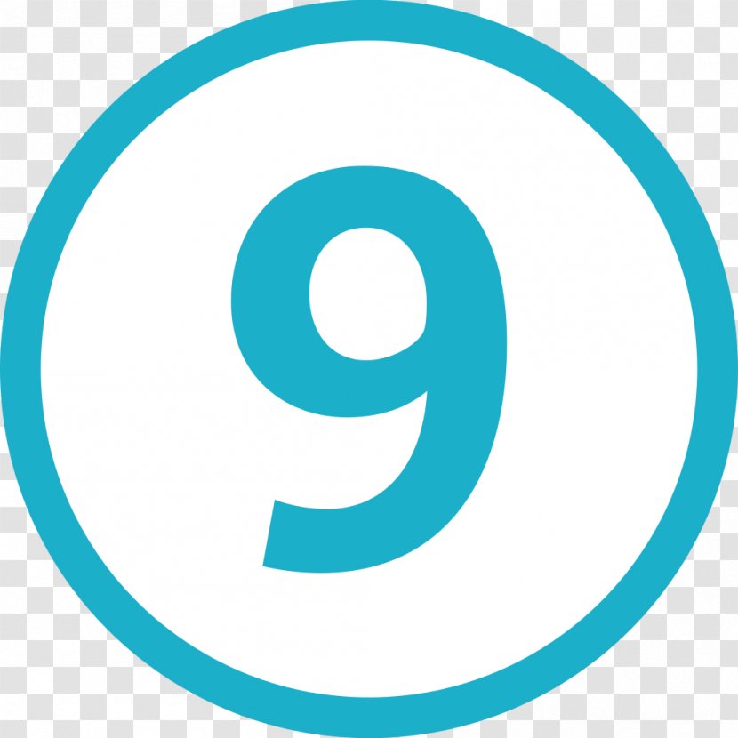 Logo Brand Number Circle - Blue Transparent PNG