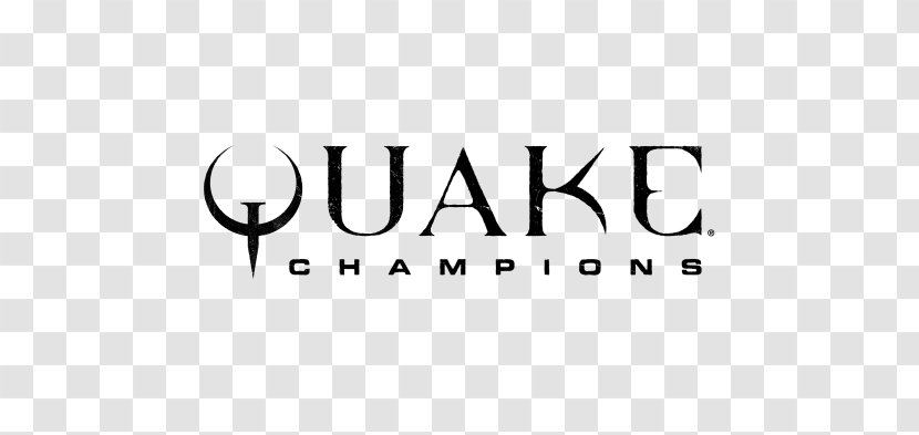 Logo Brand Font - Black And White - Quake Champions Transparent PNG