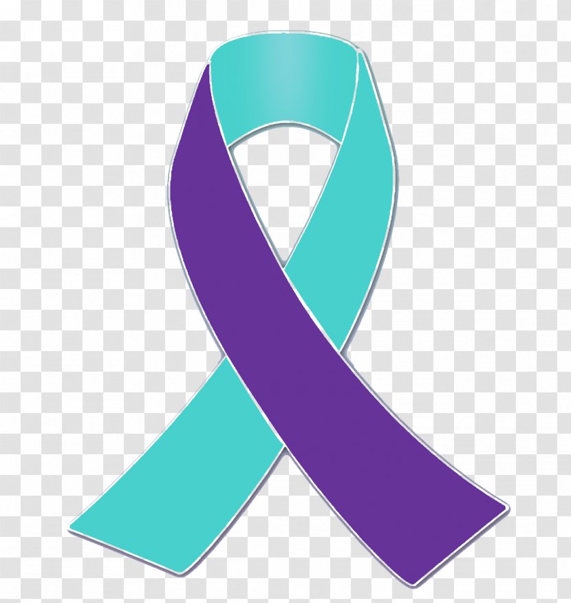 Awareness Ribbon Turquoise Green Color - Purple Transparent PNG