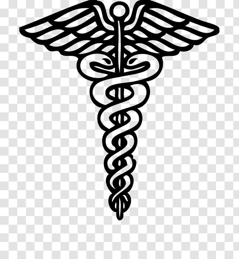 Staff Of Hermes Caduceus As A Symbol Medicine - Monochrome Photography - Asclepius Transparent PNG