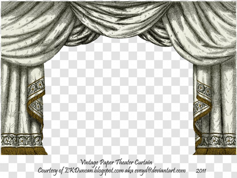 Grand Guignol Paper Toy Theater Theatre - Silver Curtain Transparent PNG
