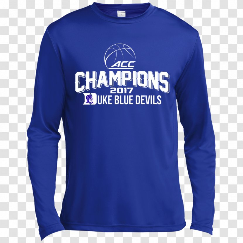 Long-sleeved T-shirt Hoodie - Electric Blue - Basketball Champions Transparent PNG