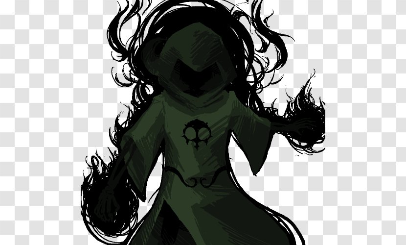 Demon Cartoon Black Hair Silhouette Transparent PNG