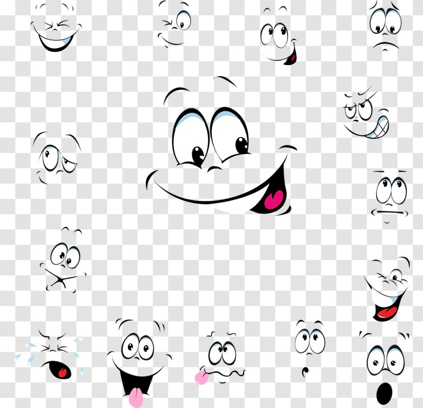 Smiley Facial Expression Face - Watercolor - Smiling Transparent PNG