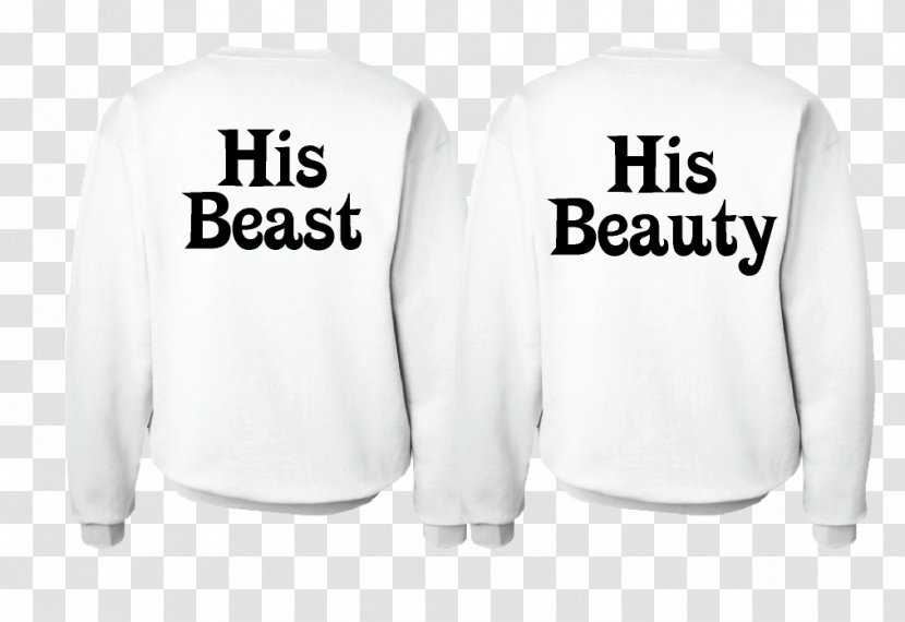 T-shirt Hoodie Sweater Clothing - Beauty And The Beast - Matching Disney Sweaters For Couples Transparent PNG