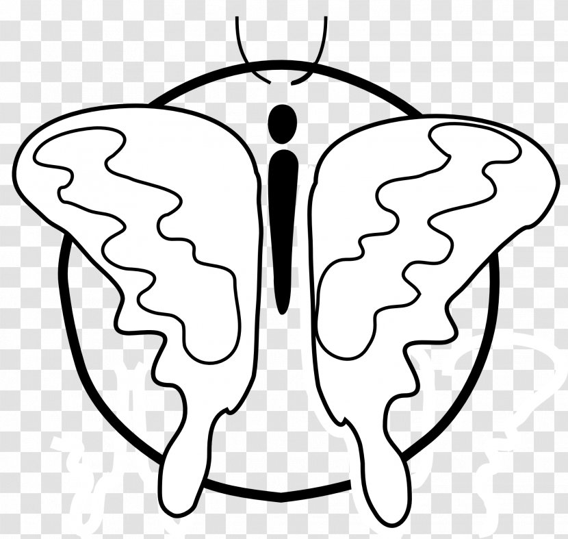 Butterfly Coloring Book Drawing Clip Art - Tree - Lineart Transparent PNG