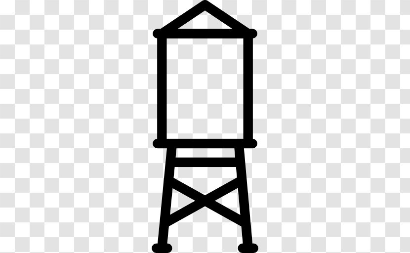 Furniture Black And White Outdoor - Water Tower - Telecommunications Transparent PNG