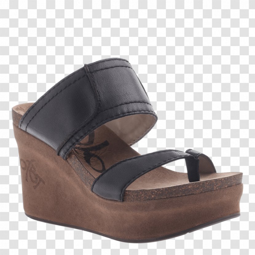 Wedge Sandal Shoe Fashion Slide - Brown Transparent PNG