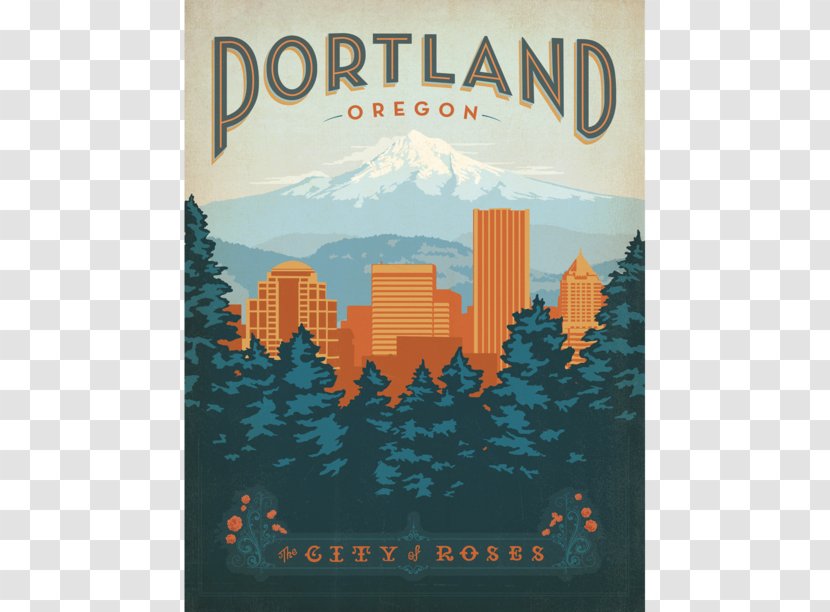 Portland Poster Decorative Arts Graphic Design Transparent PNG