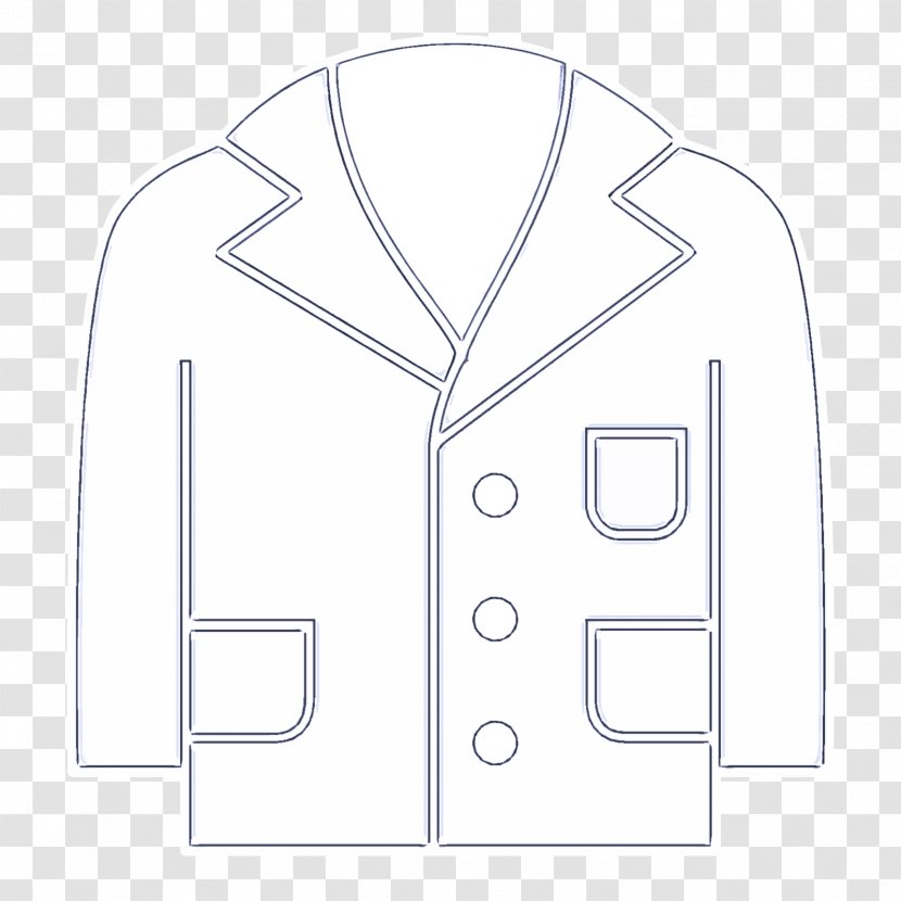 White Clothing Outerwear Sleeve Line - Uniform Collar Transparent PNG