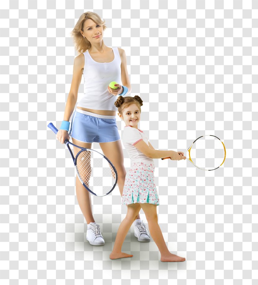 Tennis Player Racket Ball Centre - Heart Transparent PNG