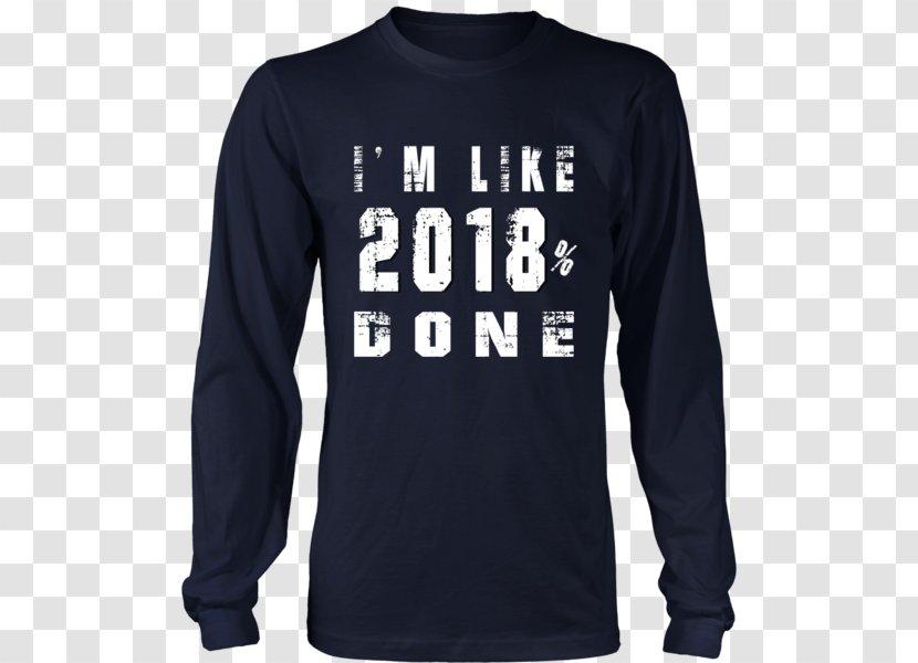 Long-sleeved T-shirt Hoodie - T Shirt - Class Of 2018 Transparent PNG