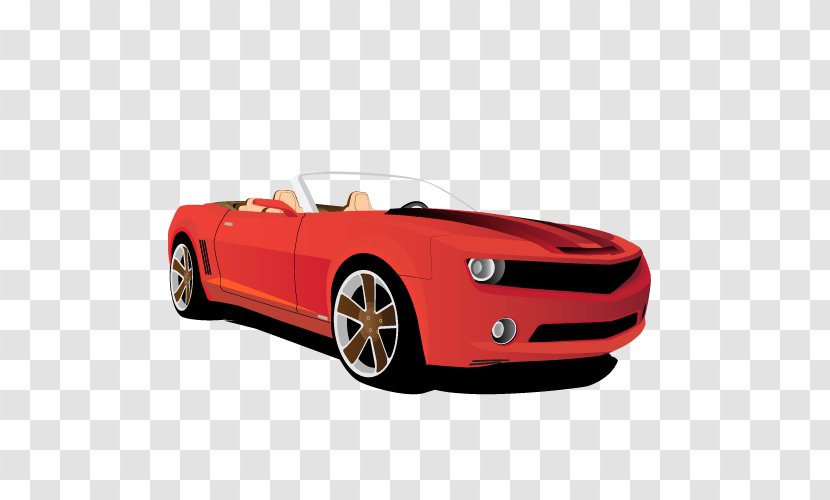 Cartoon Driving - Vehicle Door - Vector Red Sports Car Transparent PNG