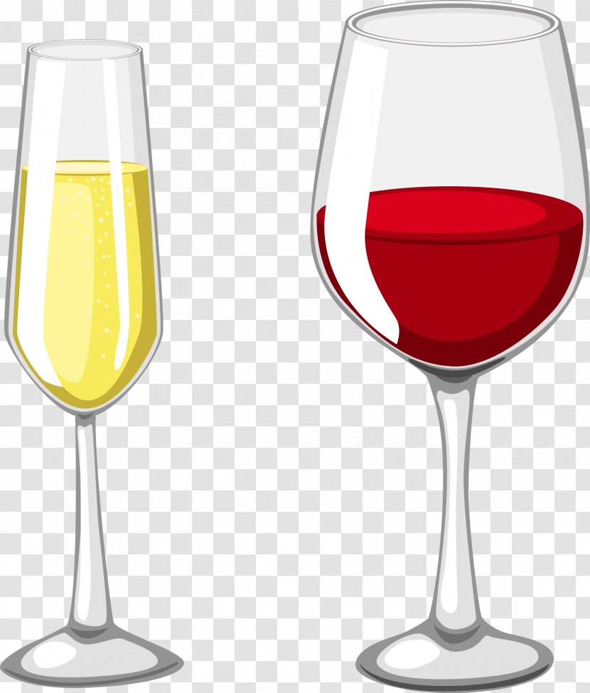 Red Wine Champagne Glass Cup - Wineglass Transparent PNG