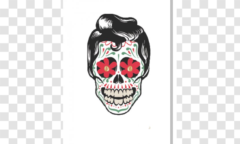 Calavera T-shirt Day Of The Dead - Caveira Transparent PNG