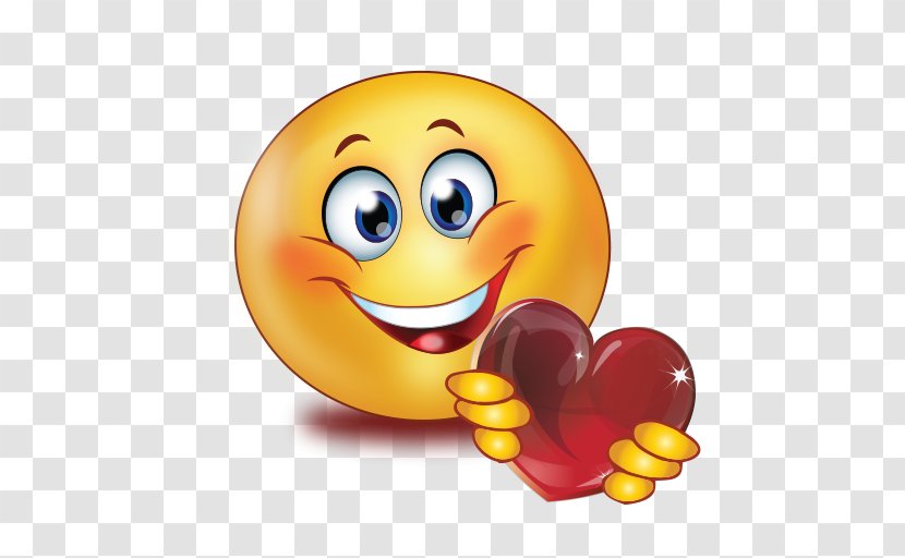 Emoticon Sticker Smiley Emoji Love - Happiness - Red Transparent PNG