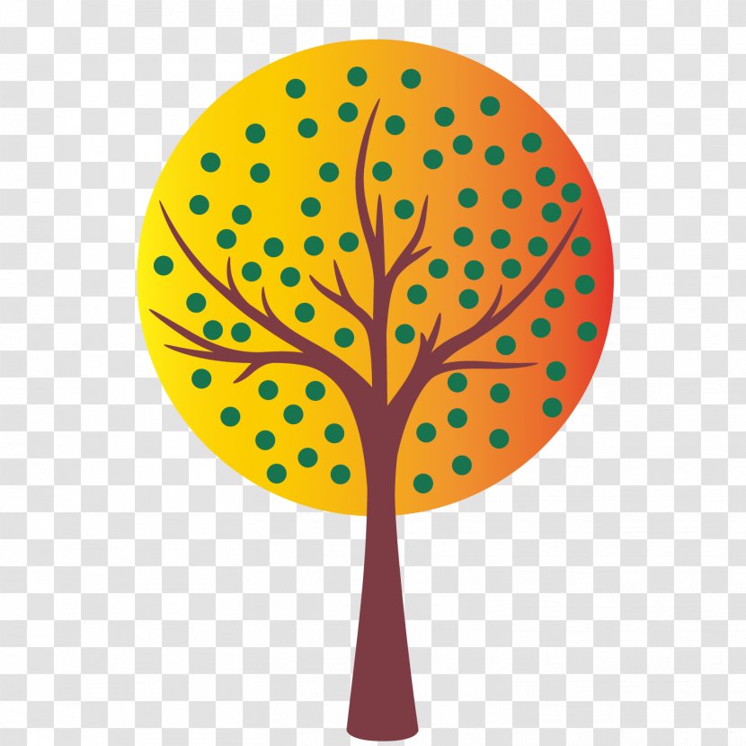 Smyrna Tree Illustration - Orange Transparent PNG