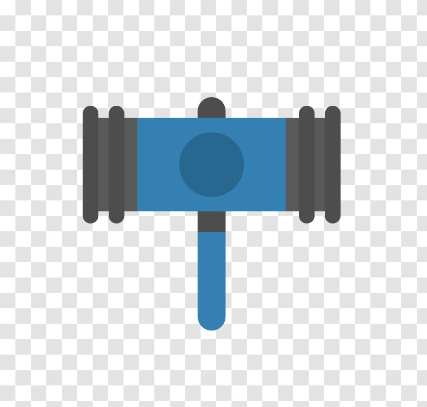 Toy Euclidean Vector Selfie Stick - Blue - Hammer Transparent PNG