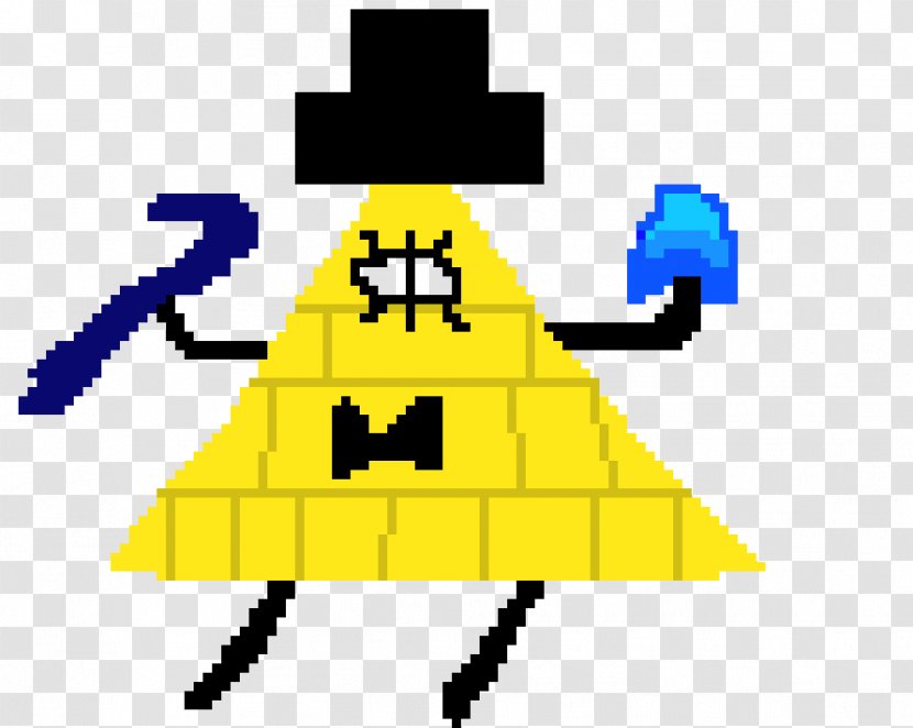 Bill Cipher Pixel Art Sonic Mania Yellow Transparent PNG