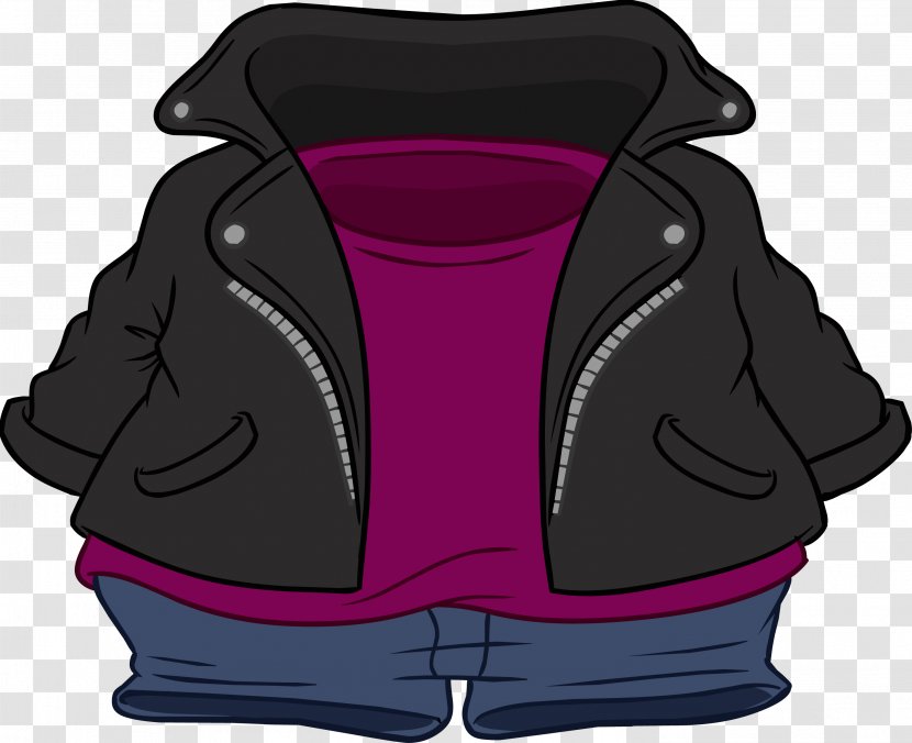 Hoodie Leather Jacket - Purple Transparent PNG