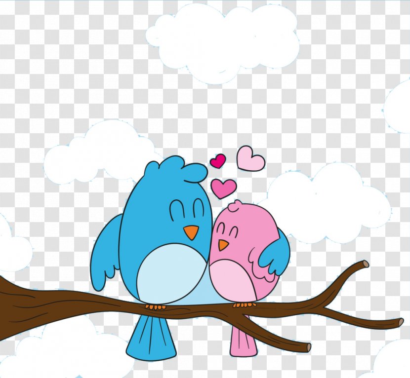 Bird - Silhouette - Love Birds Creative Cartoon Pictures Transparent PNG