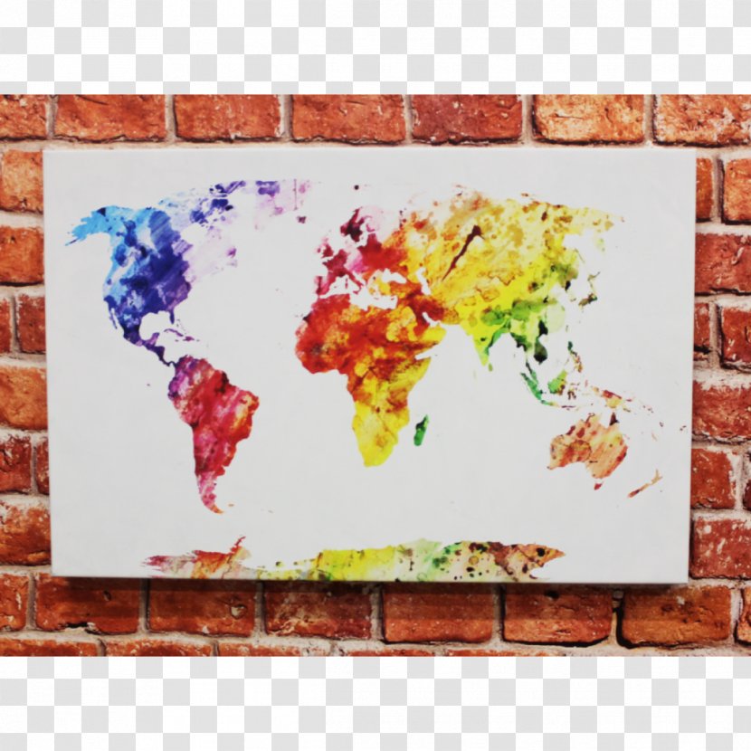 World Map Stock Photography Watercolor Painting Mural - Petal - Splash Transparent PNG