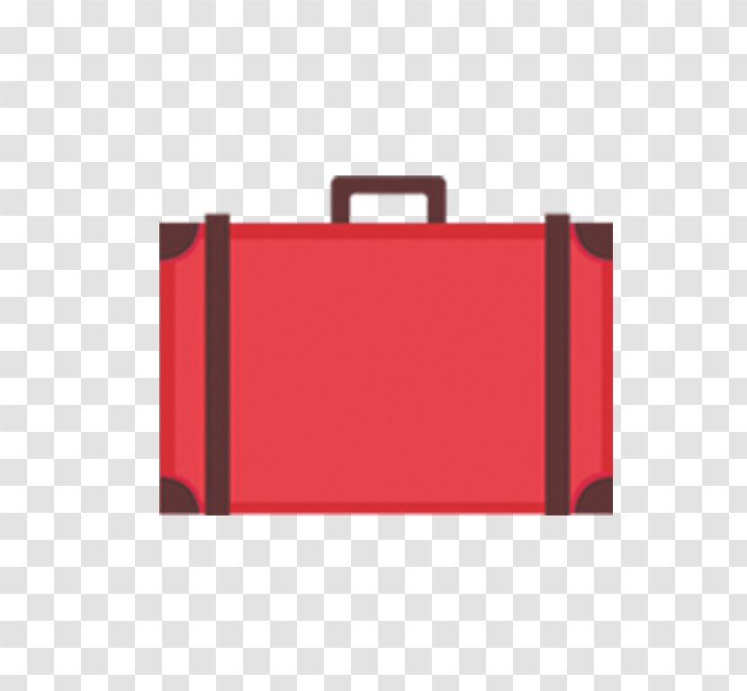 Brand Rectangle - Red - Patterned Suitcase Transparent PNG
