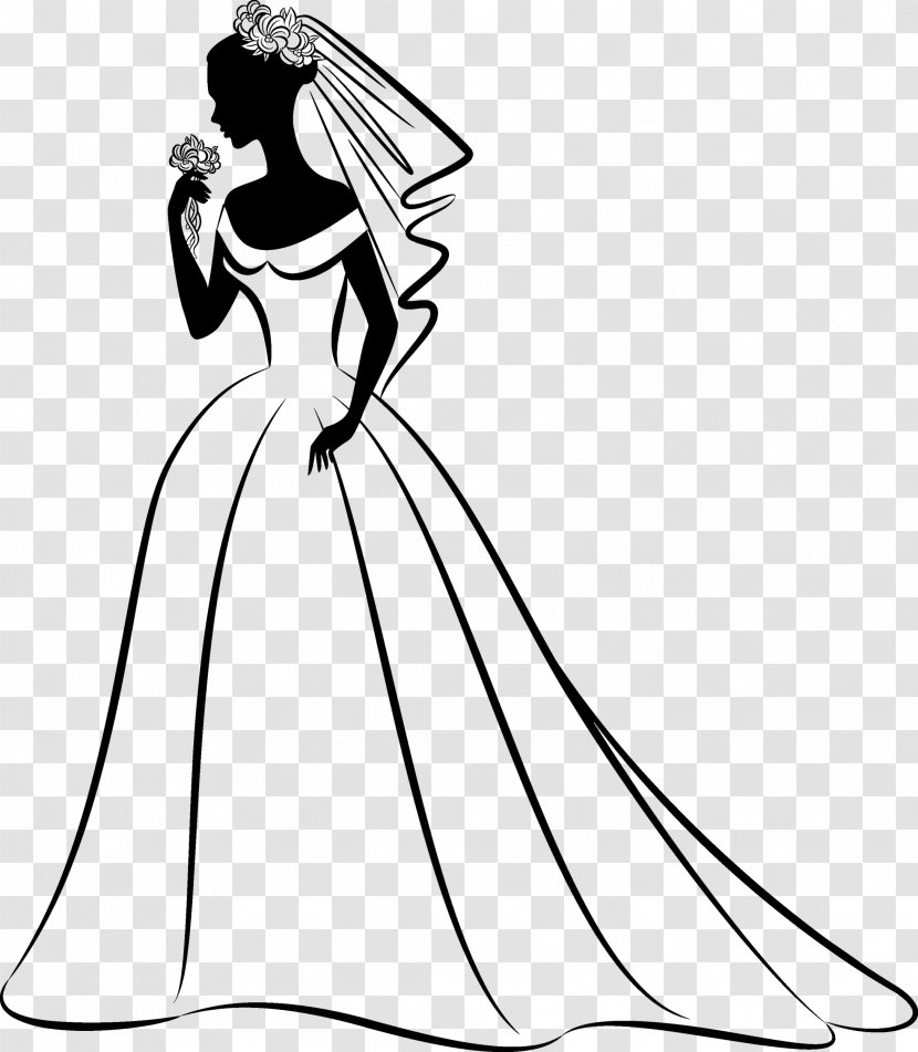 Drawing Bride Sketch - Clothing Transparent PNG