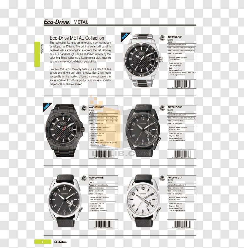 Watch Eco-Drive Citizen Holdings Catalog Brand Transparent PNG