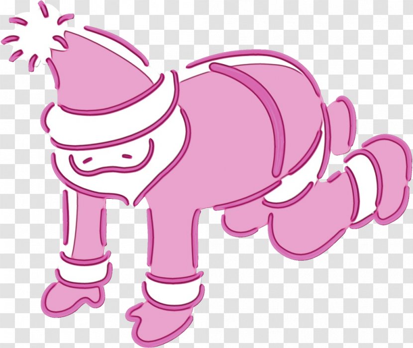 Pink Clip Art Cartoon Mane Pony - Tail - Snout Transparent PNG