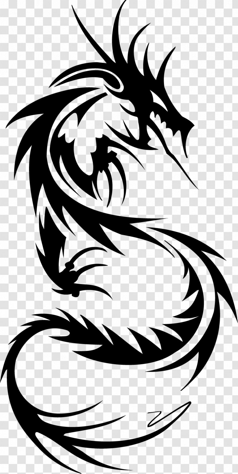 Sleeve Tattoo Tribe Nautical Star Dragon - Tail Transparent PNG
