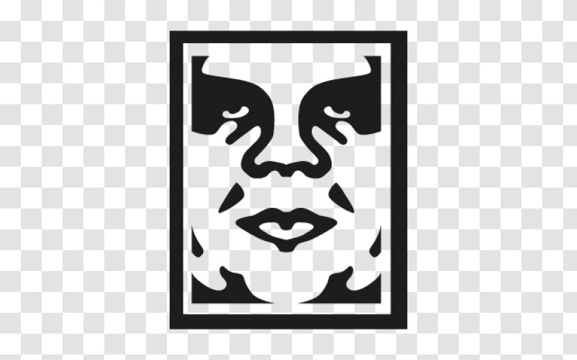 Andre The Giant Has A Posse Shepard Fairey Logo Street Art - Black - Obey Transparent PNG