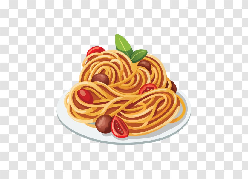 Spaghetti With Meatballs Pasta Italian Cuisine Bolognese Sauce Clip Art - And Transparent PNG