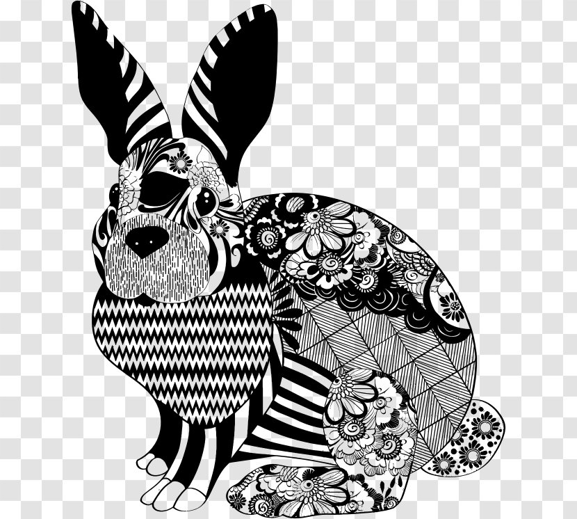 Easter Bunny Domestic Rabbit T-shirt Hare - Carnivoran - Vector Borders Transparent PNG