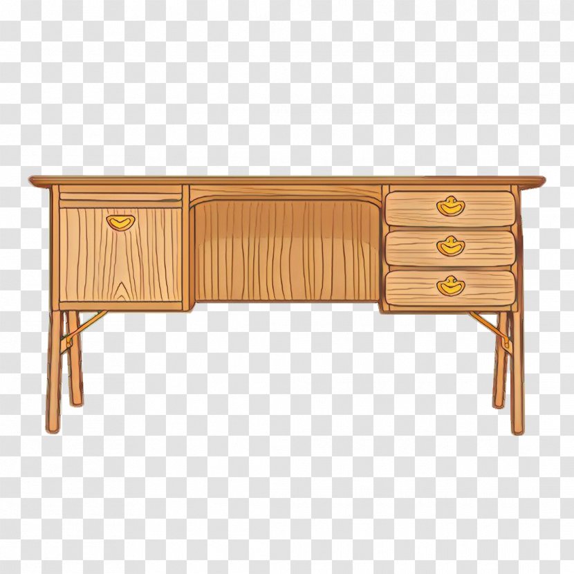Furniture Desk Table Drawer Writing - Rectangle Wood Stain Transparent PNG