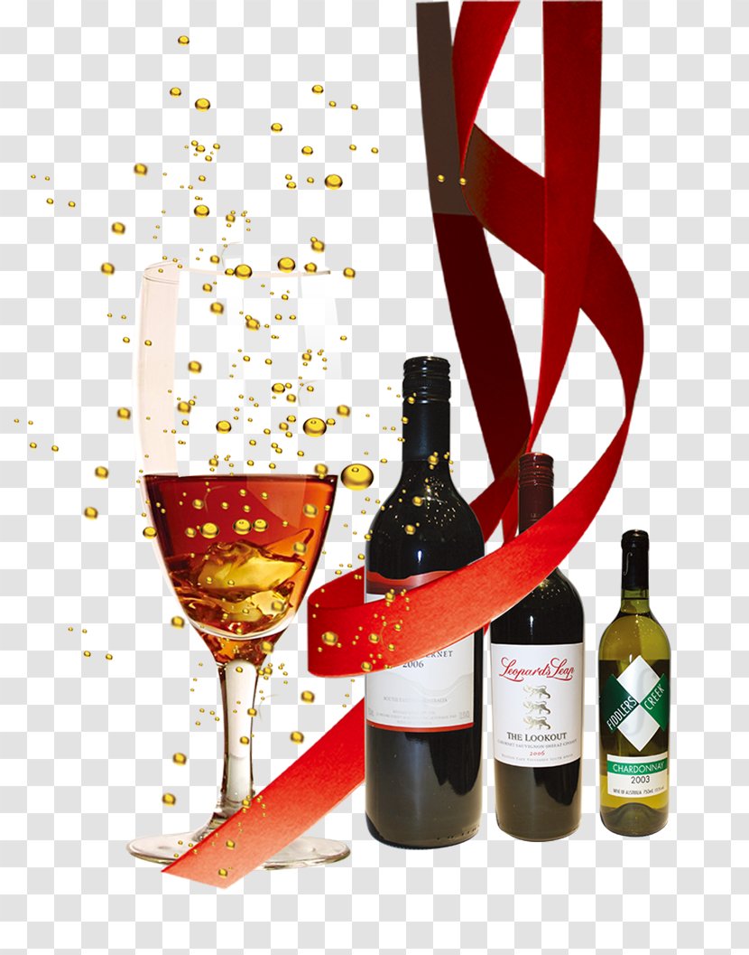 Red Wine White Computer File - Alcohol - Luxury Three-piece Transparent PNG