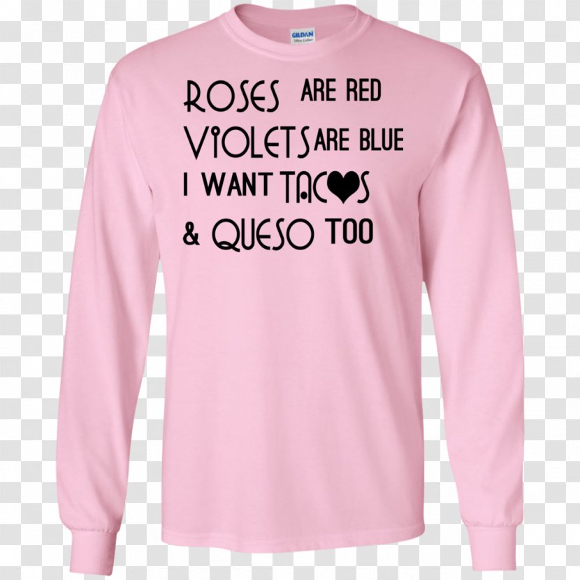 Long-sleeved T-shirt Hoodie Jumper - Hood - Violet Rose Transparent PNG