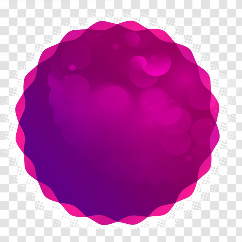 Red Circle Petal - Magenta - Purple Fresh Effect Element Transparent PNG