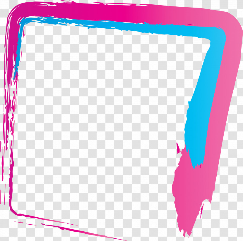 Pink Line Rectangle Transparent PNG