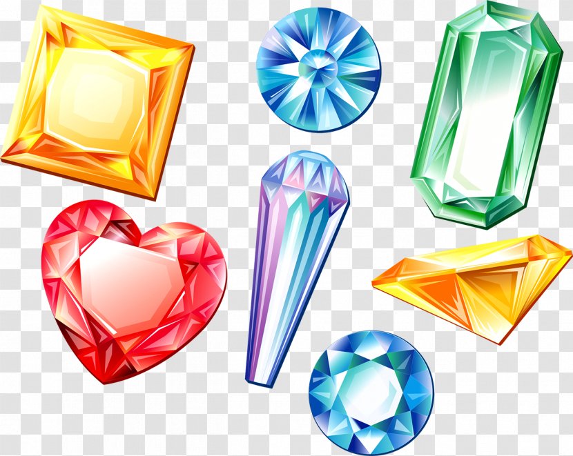Diamond Color Gemstone Illustration - Drawing - Colorful Crystal Transparent PNG