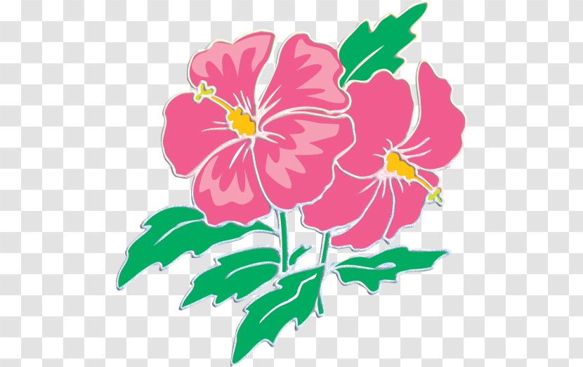 Hibiscus Floral Design Clip Art - Pink M Transparent PNG